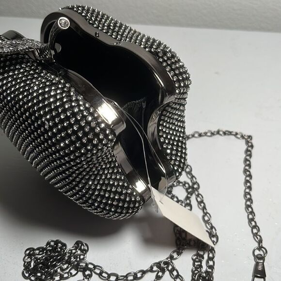 NWT Beautiful Apple Shaped Rhinestone Clutch Bag Crystals Mini crystal purse - Picture 8 of 11